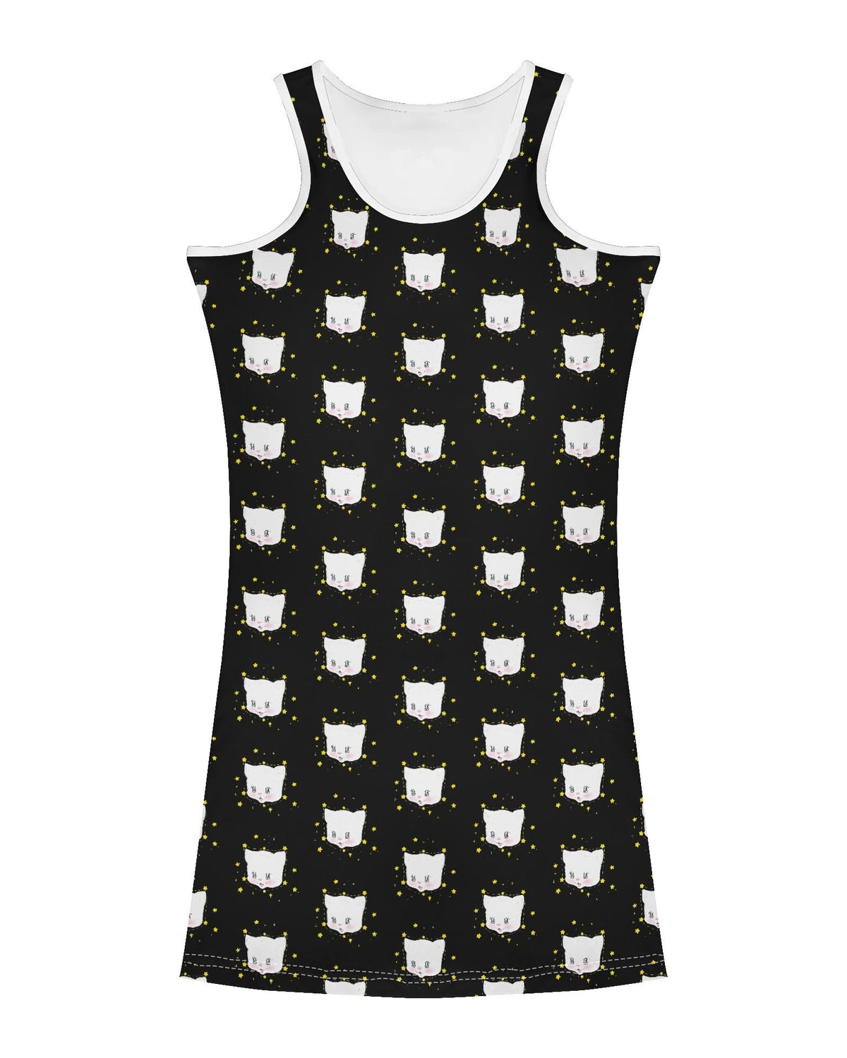 Kitten Galaxy Mini Dress in Black