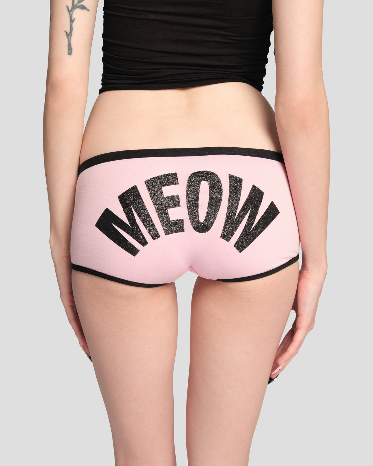 Meow Boyshorts in Pink/Black