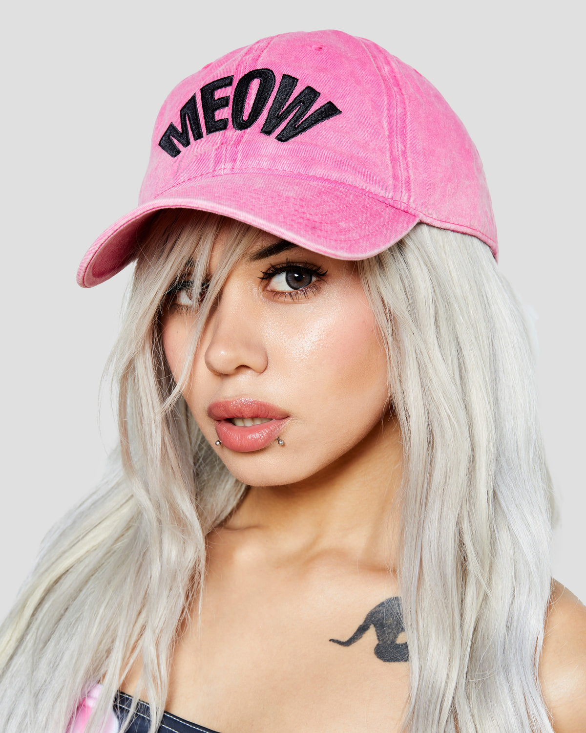 Meow Vintage Denim Dad Cap