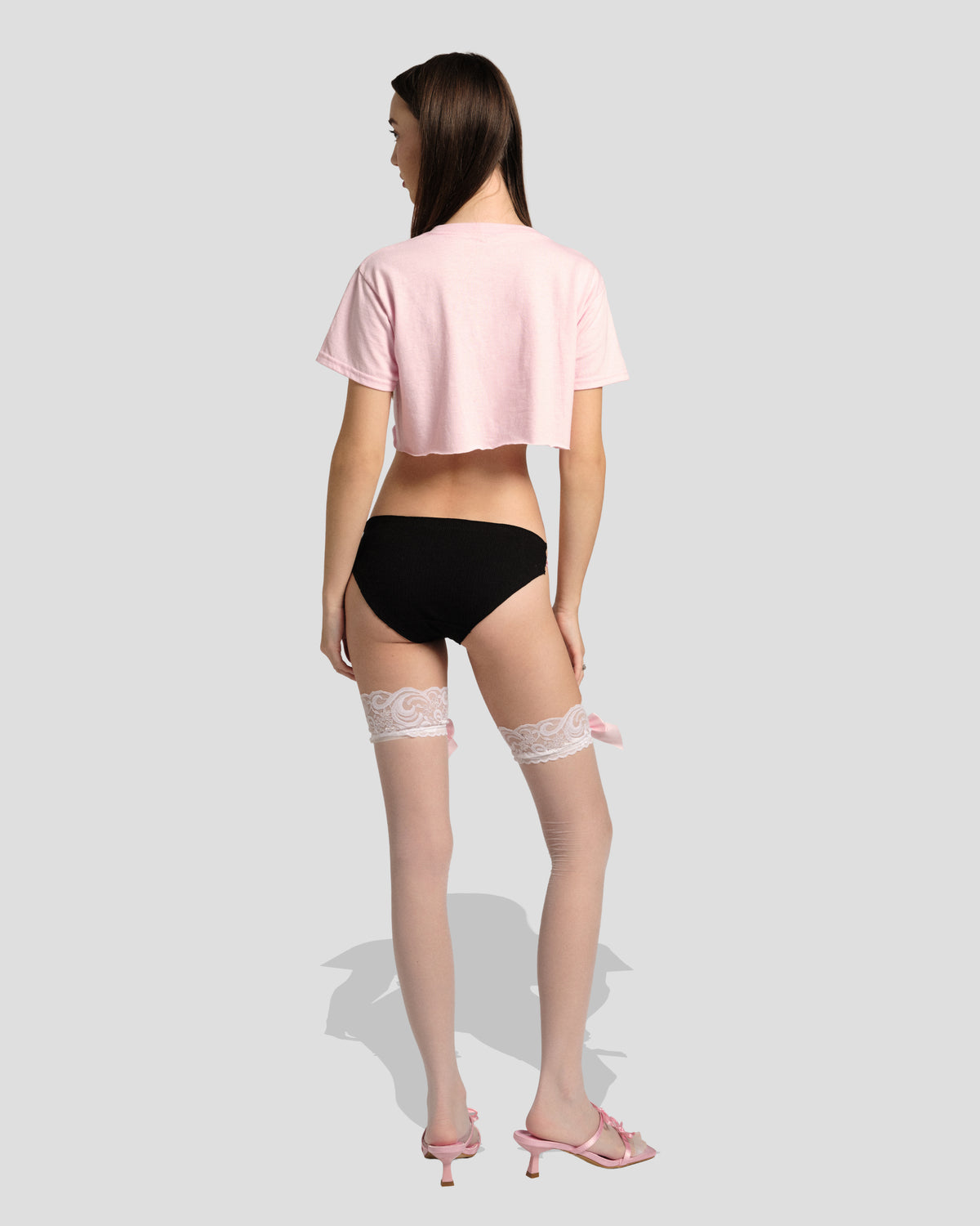 Sakura Kitty Bow Panty, full-length back view