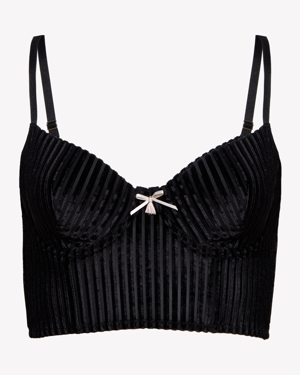 Kitty Girl Velvet Ribbed Corset