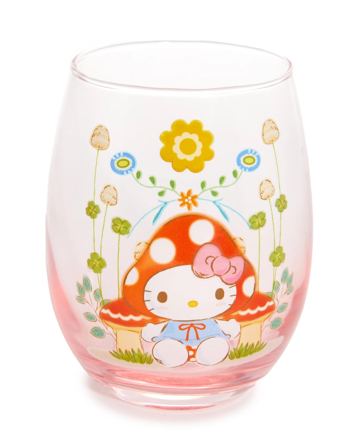 Vaso de cristal con forma de seta de Hello Kitty
