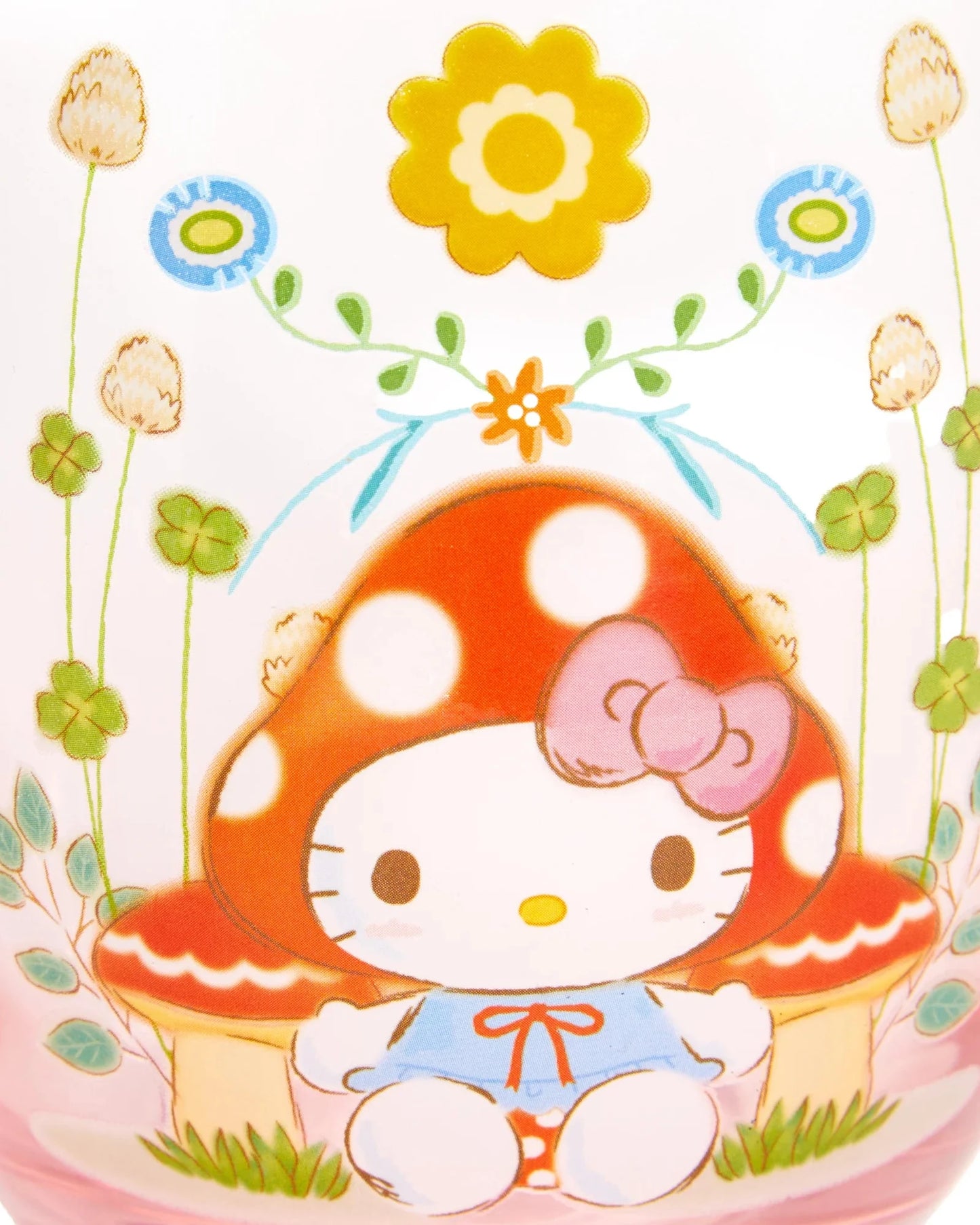 Vaso de cristal con forma de seta de Hello Kitty