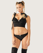 Kitty Girl Velvet Ribbed Set