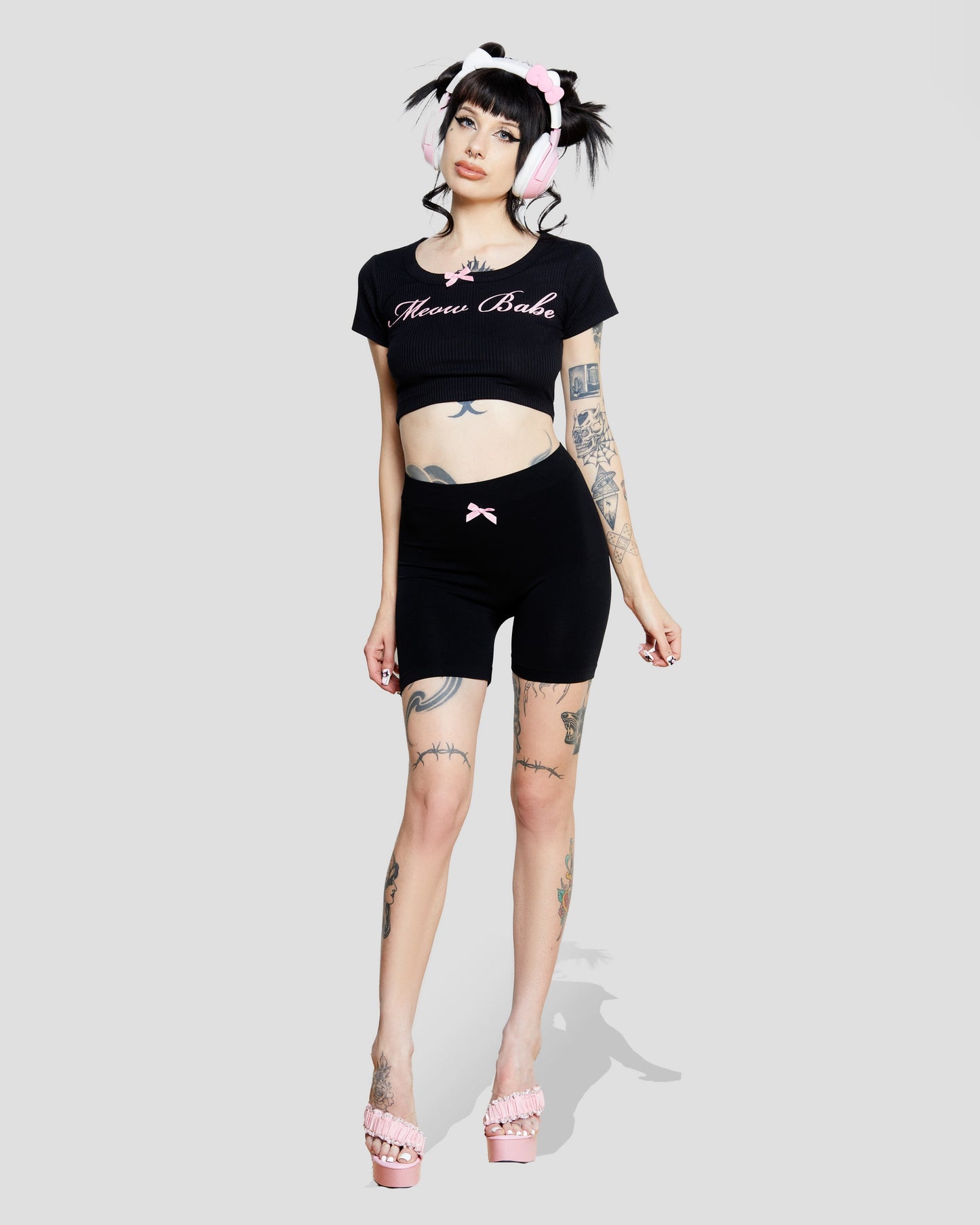 Meow Babe Baby~rib Crop Top