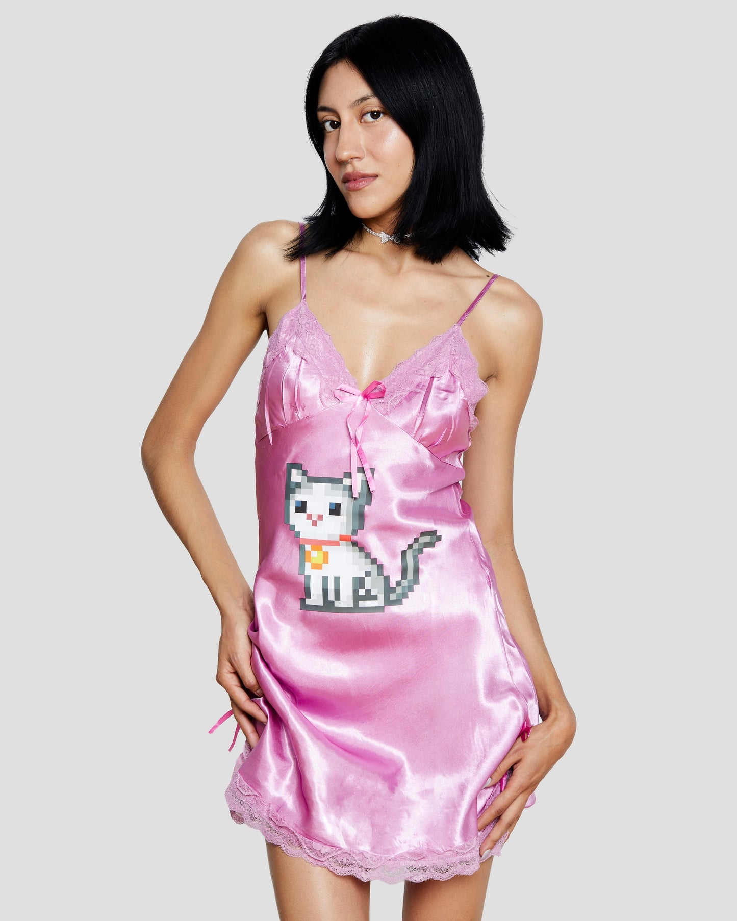 Vestido lencero Pixel Purr