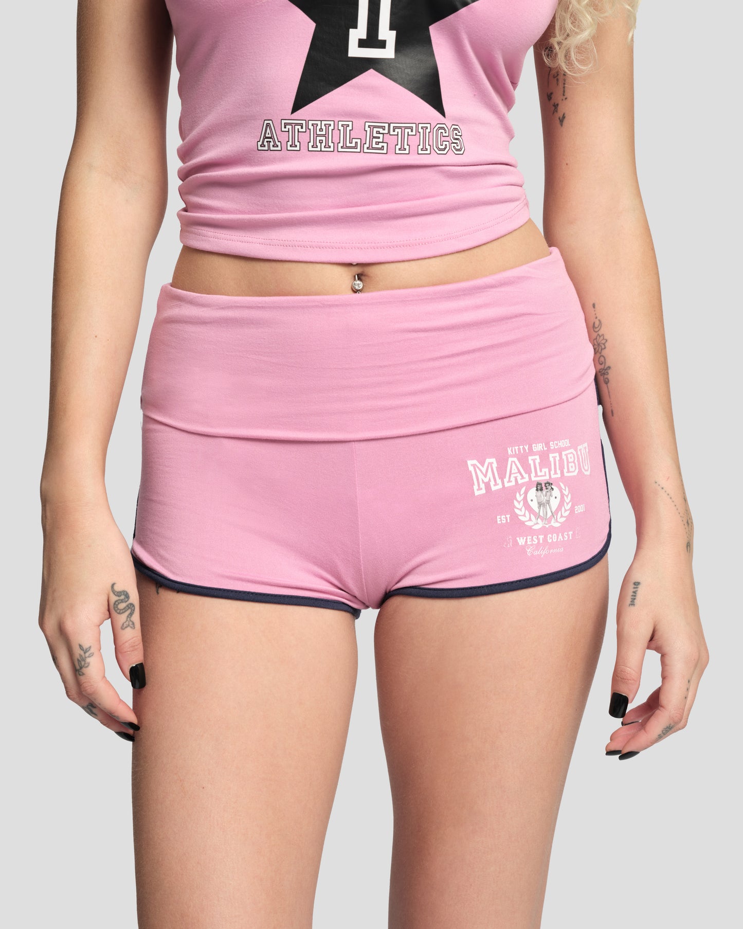 Malibu Kitty Girl School Fold-over Shorties