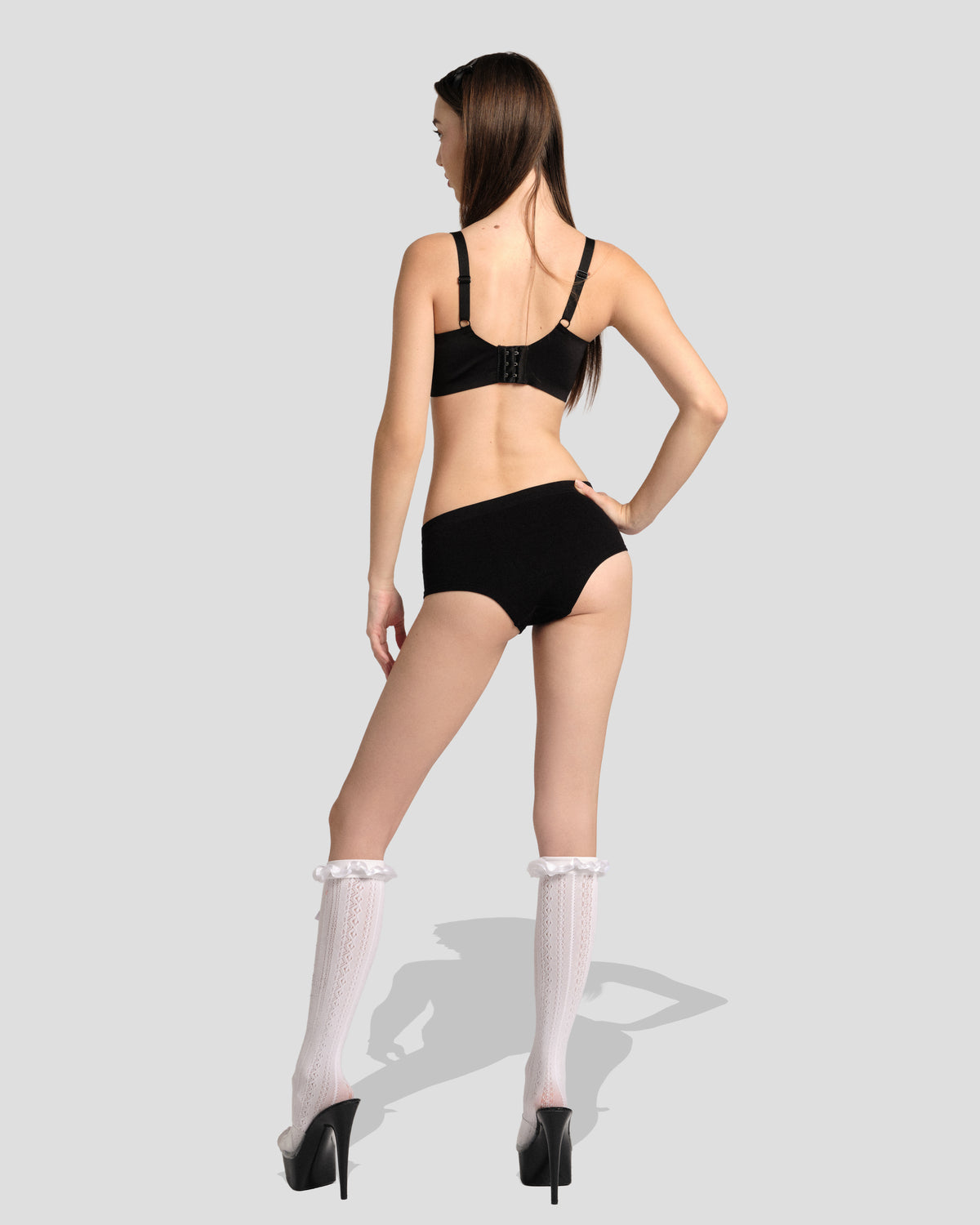 Little Darling Scallop Push Up Bra, full-length back view