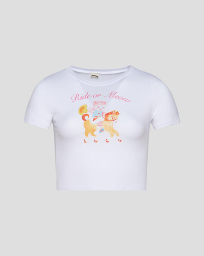 Ride or Meow Crop Top