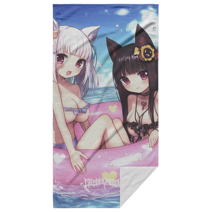 Neko_Paradise_Beach_Towel_Main_Fold_Vertical_Mockup.png