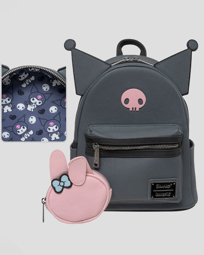 Kuromi and Melody Best Friends Forever Mini-Backpack with Coin Purse