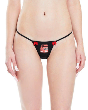 CNS x Dollz 2000 Feed Cats G-String in Noir